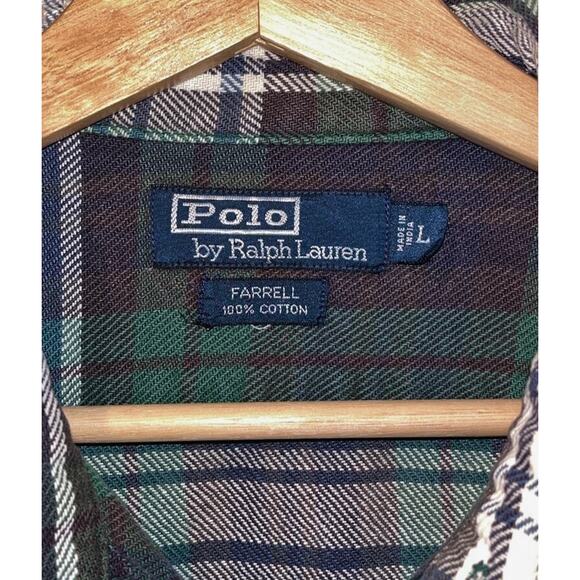 Polo Ralph Lauren Farrell Heavy Twill Shacket Men’s L Tartan Plaid Work Shirt - Picture 6 of 8